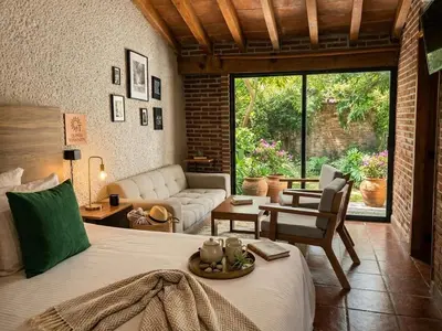 Zona de estar de Orgánico Hotel Boutique TEPOZTLÁN