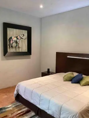 Cama o camas de una habitación en SUITE EL GUAYABO en Tepoztlán