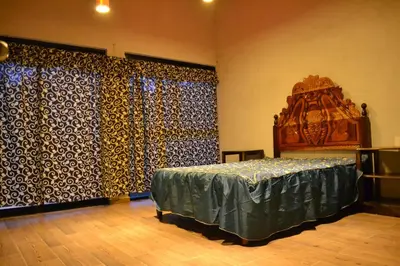 Cama o camas de una habitación en CABAÑA EL SALTO 2