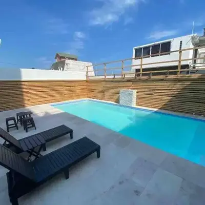 8pers -6camas AC -Alberca-Playa 3min Playas Vicente fox