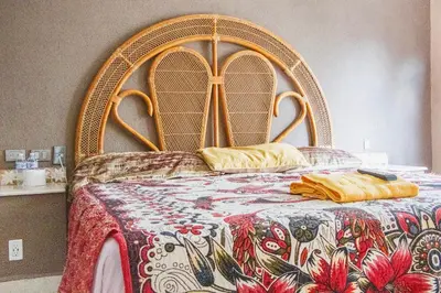 Cama o camas de una habitación en CORAZÓN DE TEPOZ