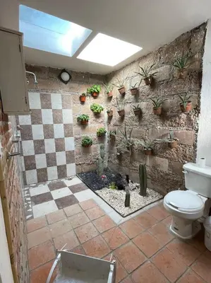 Un baño de Jardín Quinta Las Fuentes Cabañas, Valsequillo. PUEBLA
