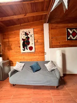 Cama o camas de una habitación en Cabaña Campestre en Oaxaca