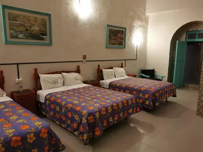 Cama o camas de una habitación en HOTEL LIMÓN