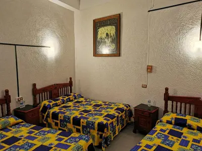 Cama o camas de una habitación en HOTEL LIMÓN
