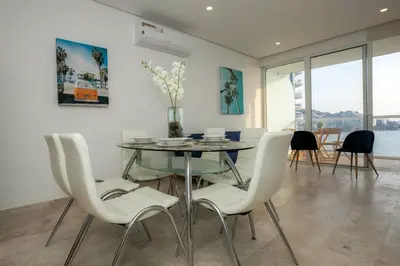 Zona de estar de Luxury apartment in front of Acapulco Beach