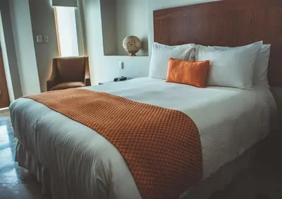 Cama o camas de una habitación en Hotel Parador de Alcalá