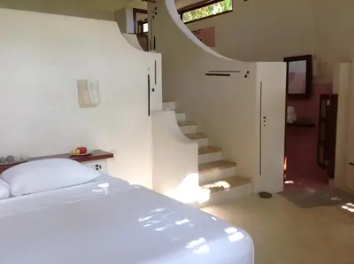 Cama o camas de una habitación en Casa Flor de Mar