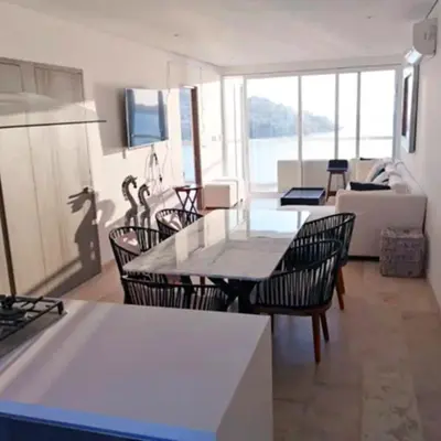 Una cocina o zona de cocina en Apartamento Frente al Mar en Acapulco