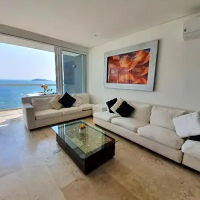 Zona de estar de Apartamento Frente al Mar en Acapulco