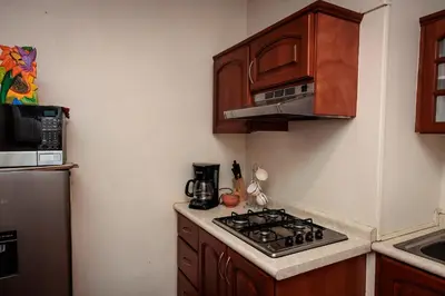 Una cocina o zona de cocina en Hotel Rosa Mexicano