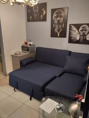 Zona de estar de Apartamento a minutos caminando del Aeropuerto CDMX Terminal 1