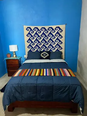 Cama o camas de una habitación en LÍZU Tu casa en un pueblo zapoteca