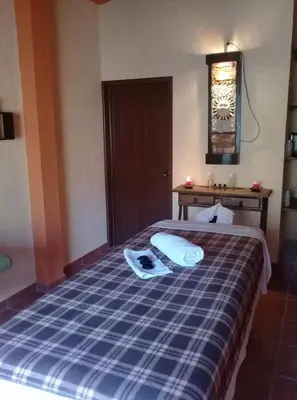 Cama o camas de una habitación en Posada Rincon Magico