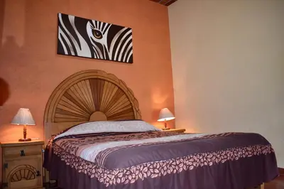 Cama o camas de una habitación en Posada Rincon Magico