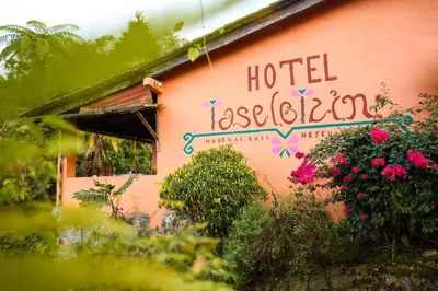 Jardín al aire libre en Hotel Taselotzin