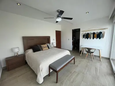 Cama o camas de una habitación en Nuevo 3R 3B 1E Club Playa Gratis Tenis Padel Diamante Albercas