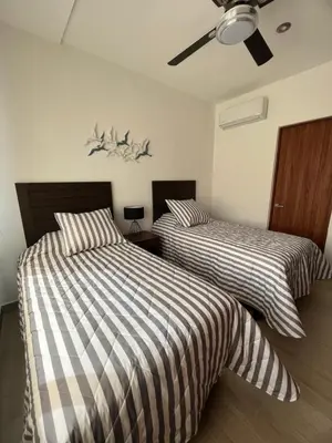 Cama o camas de una habitación en Nuevo 3R 3B 1E Club Playa Gratis Tenis Padel Diamante Albercas