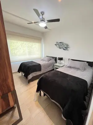 Cama o camas de una habitación en Nuevo 3R 3B 1E Club Playa Gratis Tenis Padel Diamante Albercas