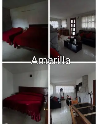 Cama o camas de una habitación en Cabañas Campestre Sierra Viva