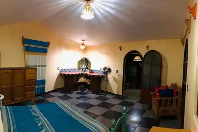 Cama o camas de una habitación en Casa Carmín en Teotitlán