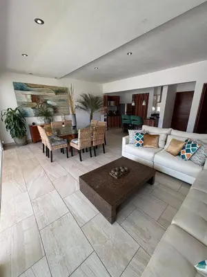Zona de estar de Depa de lujo en Acapulco diamante con club de playa a pie-Precio especial