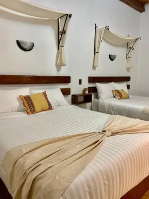 Cama o camas de una habitación en Hotel Boutique Los Ángeles