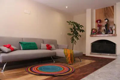 Zona de estar de Casa Luna Coyoacan