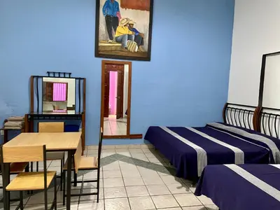Cama o camas de una habitación en Hotel Posada Don Matías