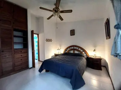 Cama o camas de una habitación en Casa del Ancla Santa fe Social Golf Club