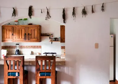 Una cocina o zona de cocina en Hostal Tribu Malinalco