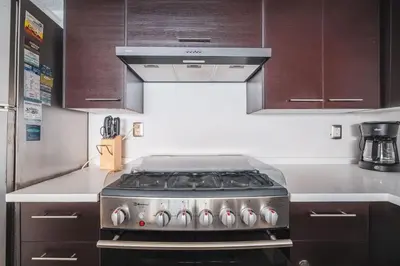 Una cocina o zona de cocina en Maravilloso departamento frente al mar, Acapulco