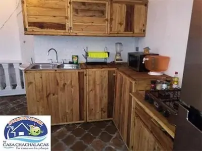 Una cocina o zona de cocina en COQUITO HOUSE CHACHALACAS