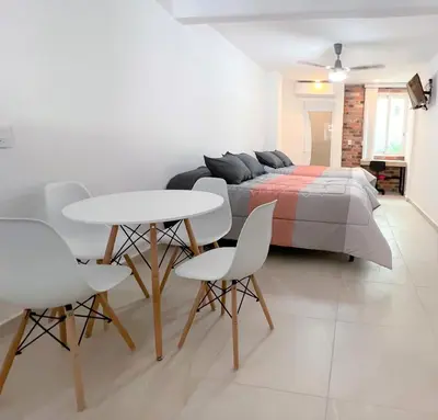 Cama o camas de una habitación en Habitaciones Amubladas Logos II