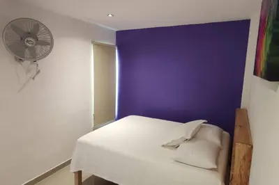 Cama o camas de una habitación en Morado Departamento 42 m2 CIVAC,NISSAN Y WALMART.