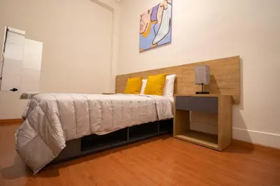 Cama o camas de una habitación en Hostal 170