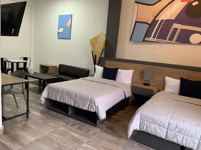Cama o camas de una habitación en Hostal 170