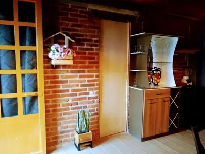 Una cocina o zona de cocina en CABAÑA Adán y Eva en Zacatlán