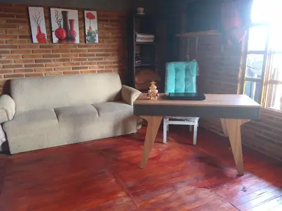 Zona de estar de CABAÑA Adán y Eva en Zacatlán