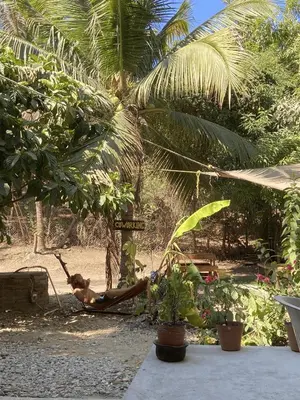Jardín al aire libre en Maracuyá Zipolite Hostel & Gym , Fast Wifi , Yoga Platform