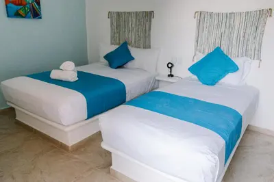 Cama o camas de una habitación en blue BOCANA