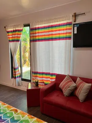 Una televisión o centro de entretenimiento en Casa Biznaga