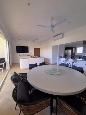 Una televisión o centro de entretenimiento en Departamento con Club Playa Acapulco Diamante 4Rec