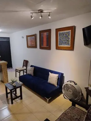Zona de estar de Bungalow Turrent, a 5 minutos de Playa Mocambo