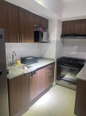 Una cocina o zona de cocina en Departamento cerca del Aeropuerto y Foro sol