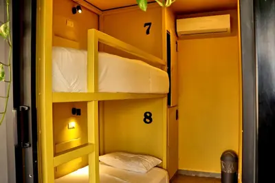 Cama o camas de una habitación en Casa Nomada Tuxtla Hotel - Hostal