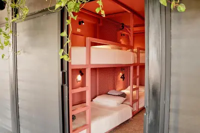Cama o camas de una habitación en Casa Nomada Tuxtla Hotel - Hostal