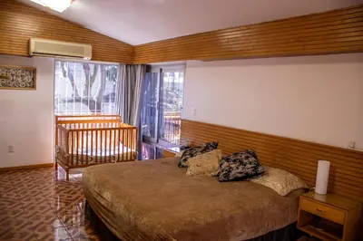 Cama o camas de una habitación en Casa en centro de Coyoacán