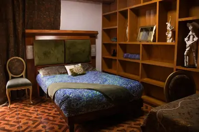 Cama o camas de una habitación en Casa en centro de Coyoacán