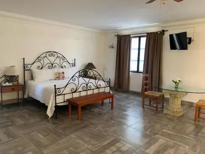 Cama o camas de una habitación en Ex Hacienda Santa Cecilia